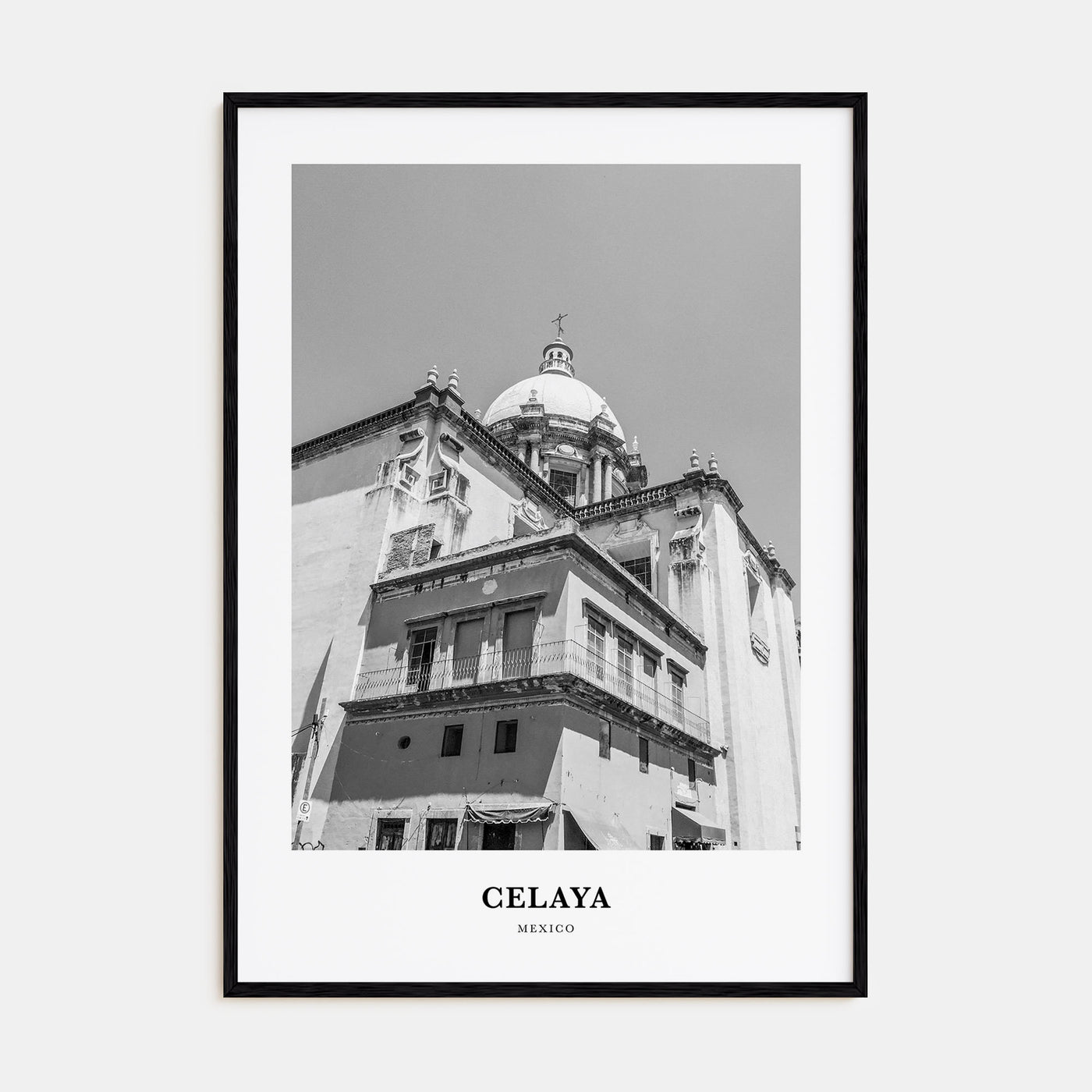 Celaya Portrait B&W Poster