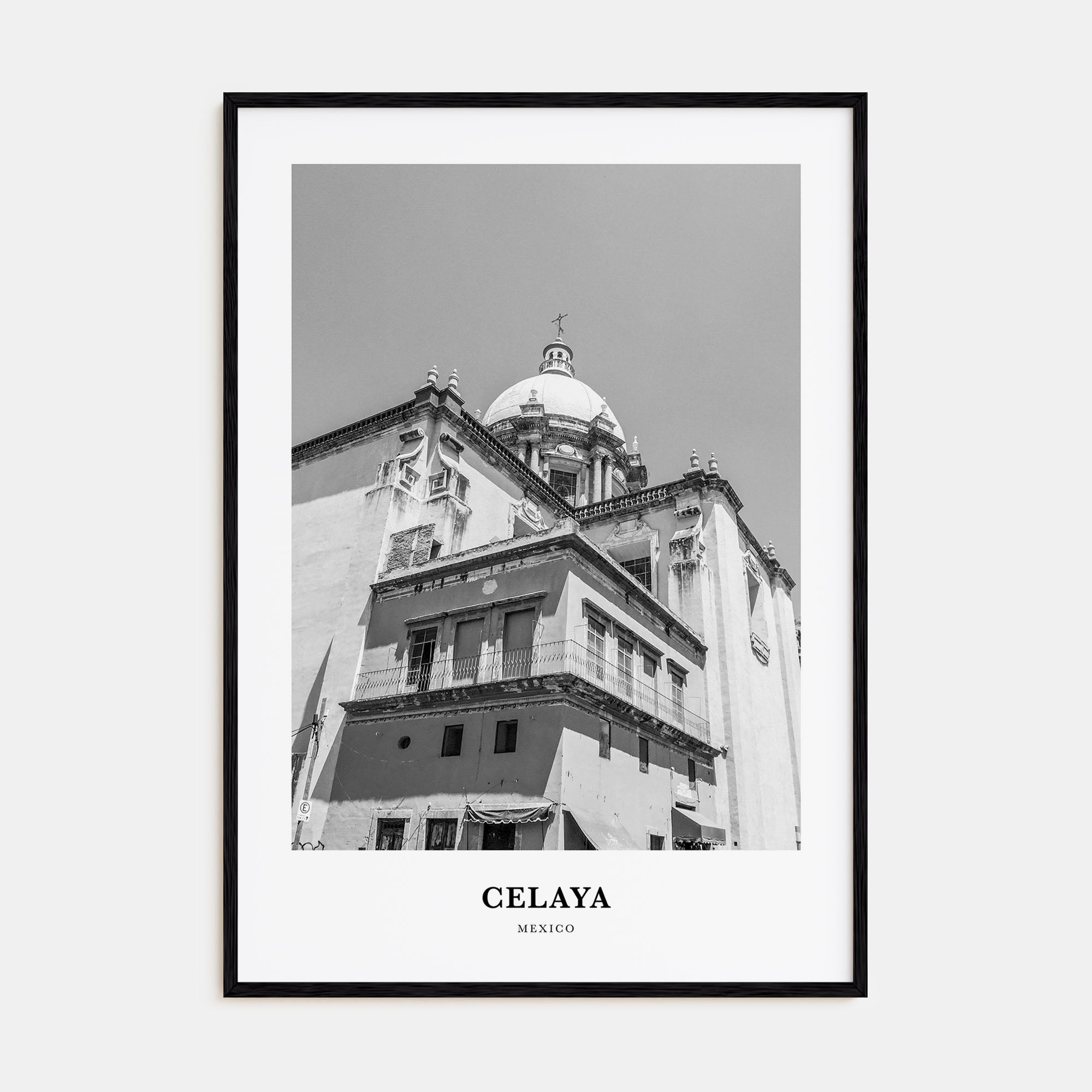 Celaya Portrait B&W Poster