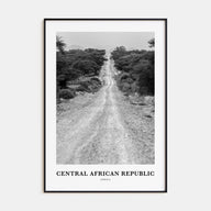 Central African Republic Portrait B&W Poster
