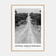 Central African Republic Portrait B&W Poster