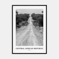Central African Republic Portrait B&W Poster