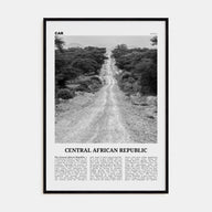 Central African Republic Travel B&W Poster