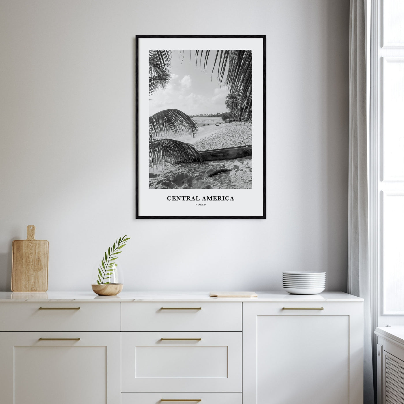 Central America Portrait B&W Poster