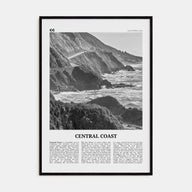 Central Coast Travel B&W Poster