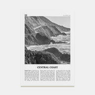 Central Coast Travel B&W Poster