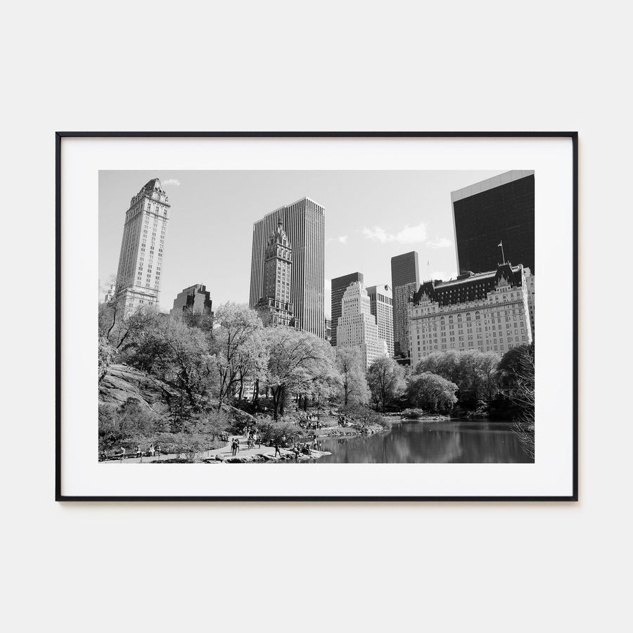 Central Park Landscape B&W Poster