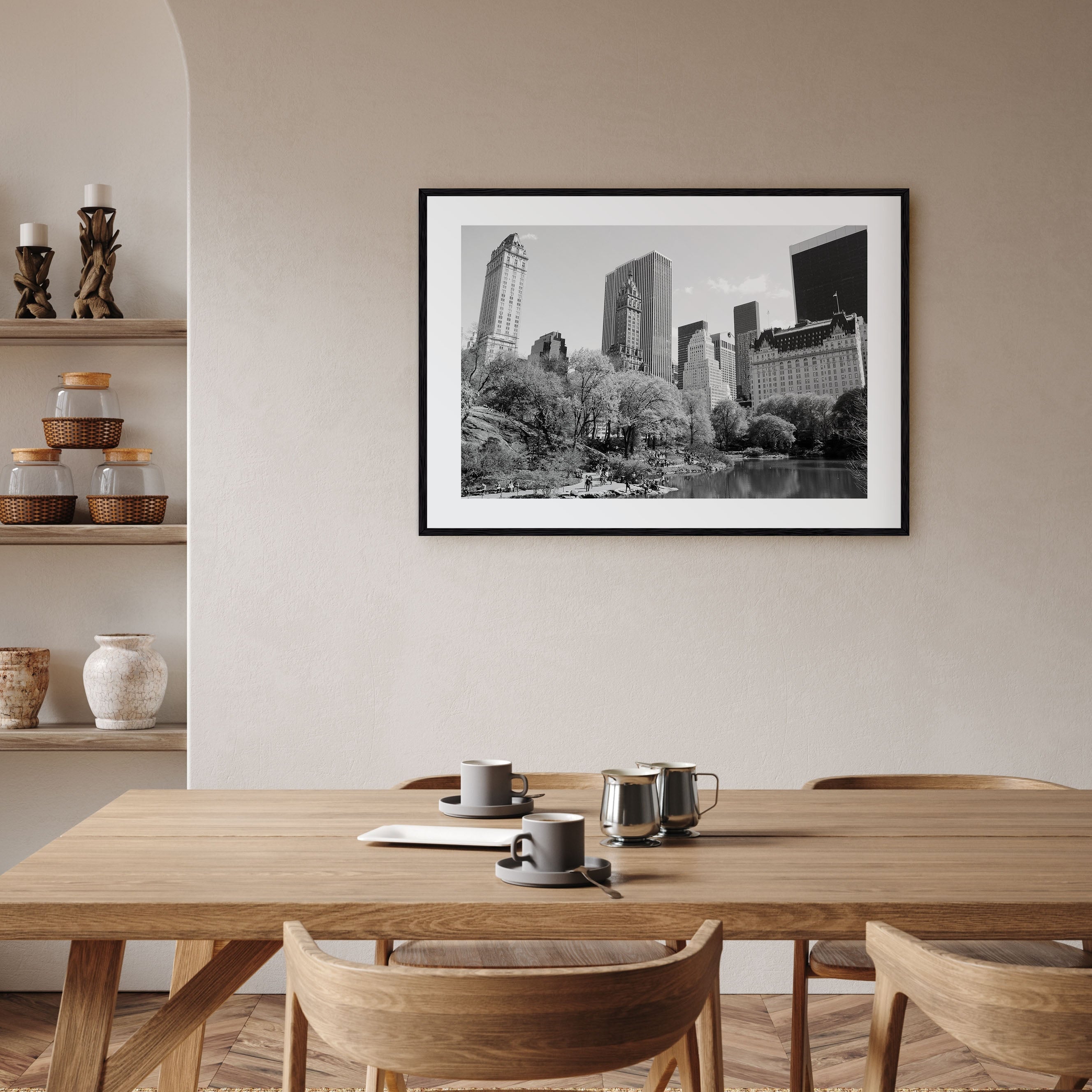 Central Park Landscape B&W Poster