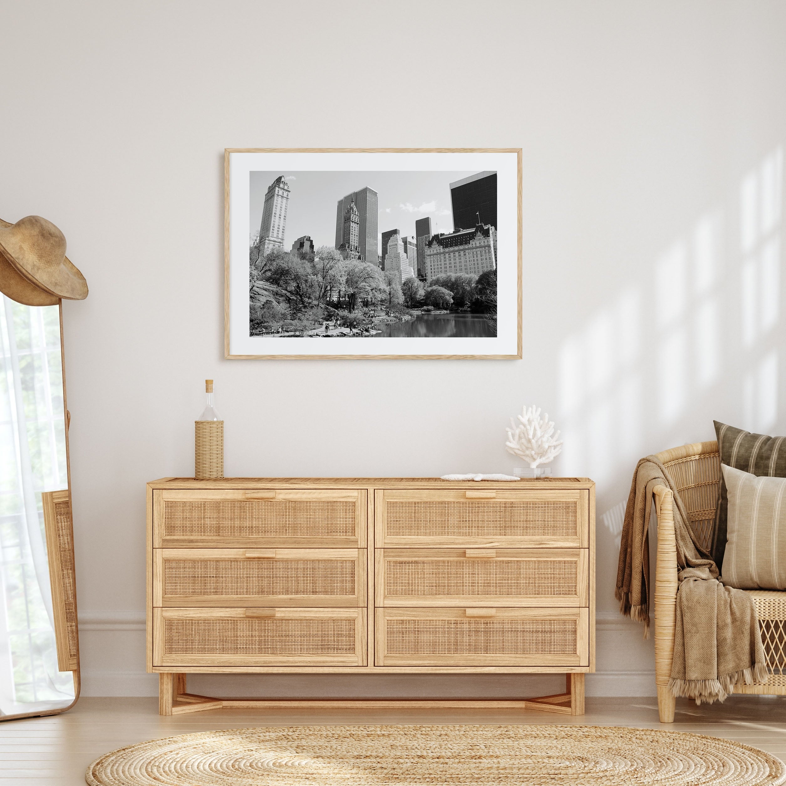 Central Park Landscape B&W Poster