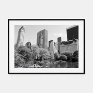 Central Park Landscape B&W Poster