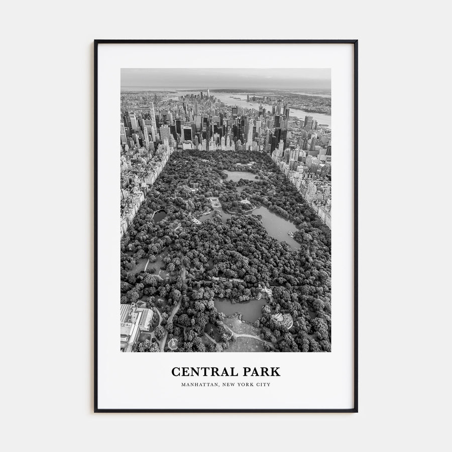 Central Park Portrait B&W Poster