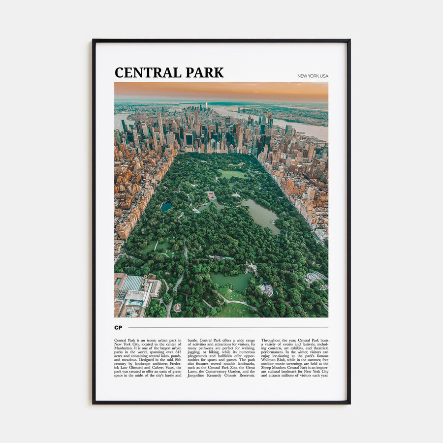 Central Park Travel Color Poster