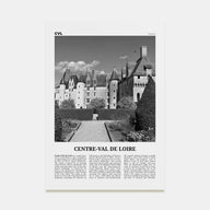 Centre-Val de Loire Travel B&W Poster