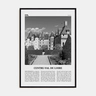 Centre-Val de Loire Travel B&W Poster