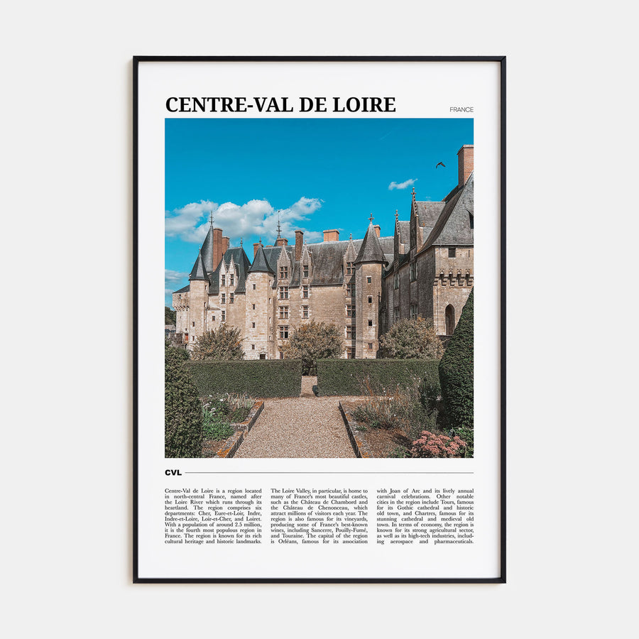 Centre-Val de Loire Travel Color Poster