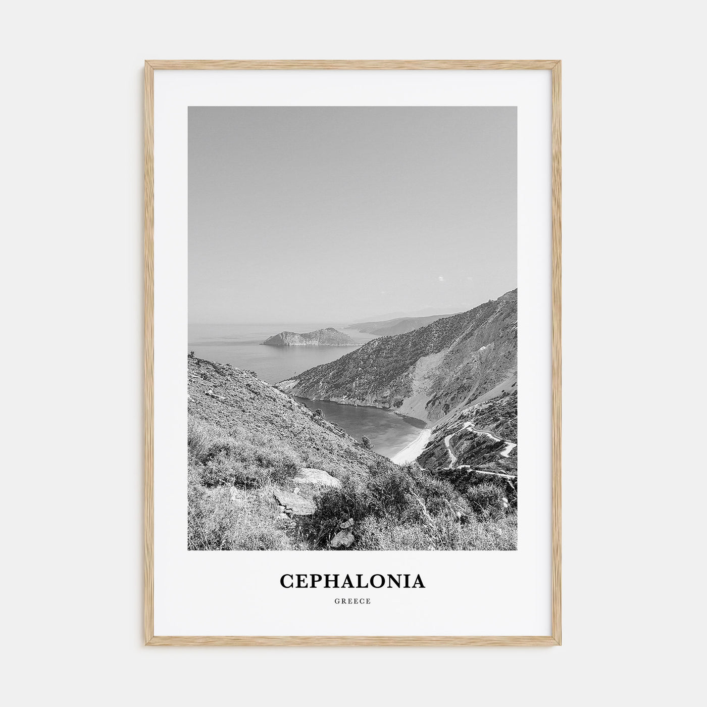 Cephalonia Portrait B&W Poster