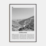Cephalonia Travel B&W Poster