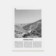 Cephalonia Travel B&W Poster