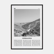 Cephalonia Travel B&W Poster
