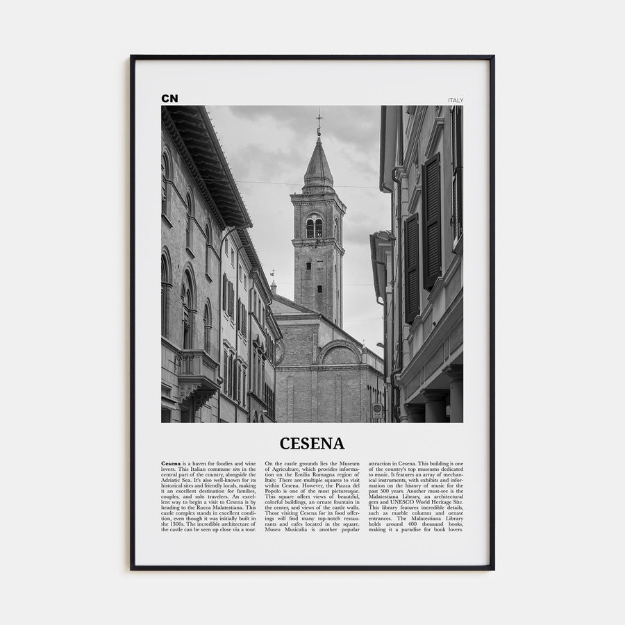 Cesena Travel B&W Poster