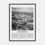 Cesky Krumlov Travel B&W Poster
