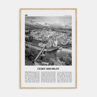 Cesky Krumlov Travel B&W Poster