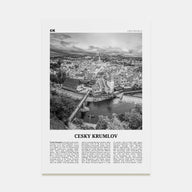 Cesky Krumlov Travel B&W Poster