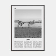 Chad Travel B&W Poster