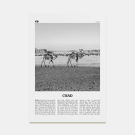 Chad Travel B&W Poster