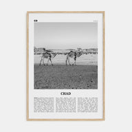 Chad Travel B&W Poster