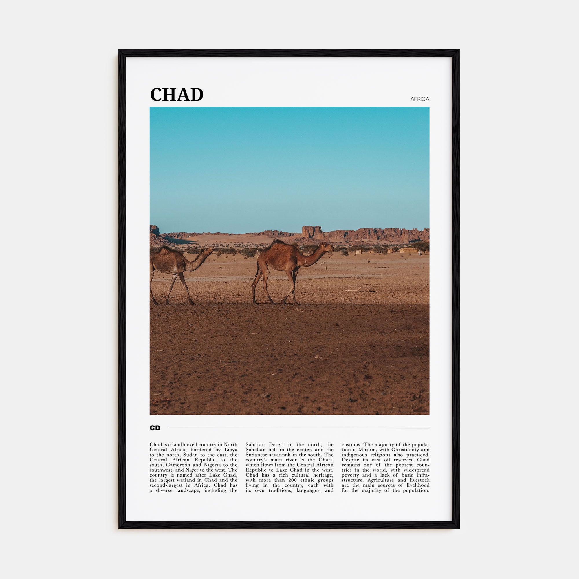 Chad Travel Color Poster