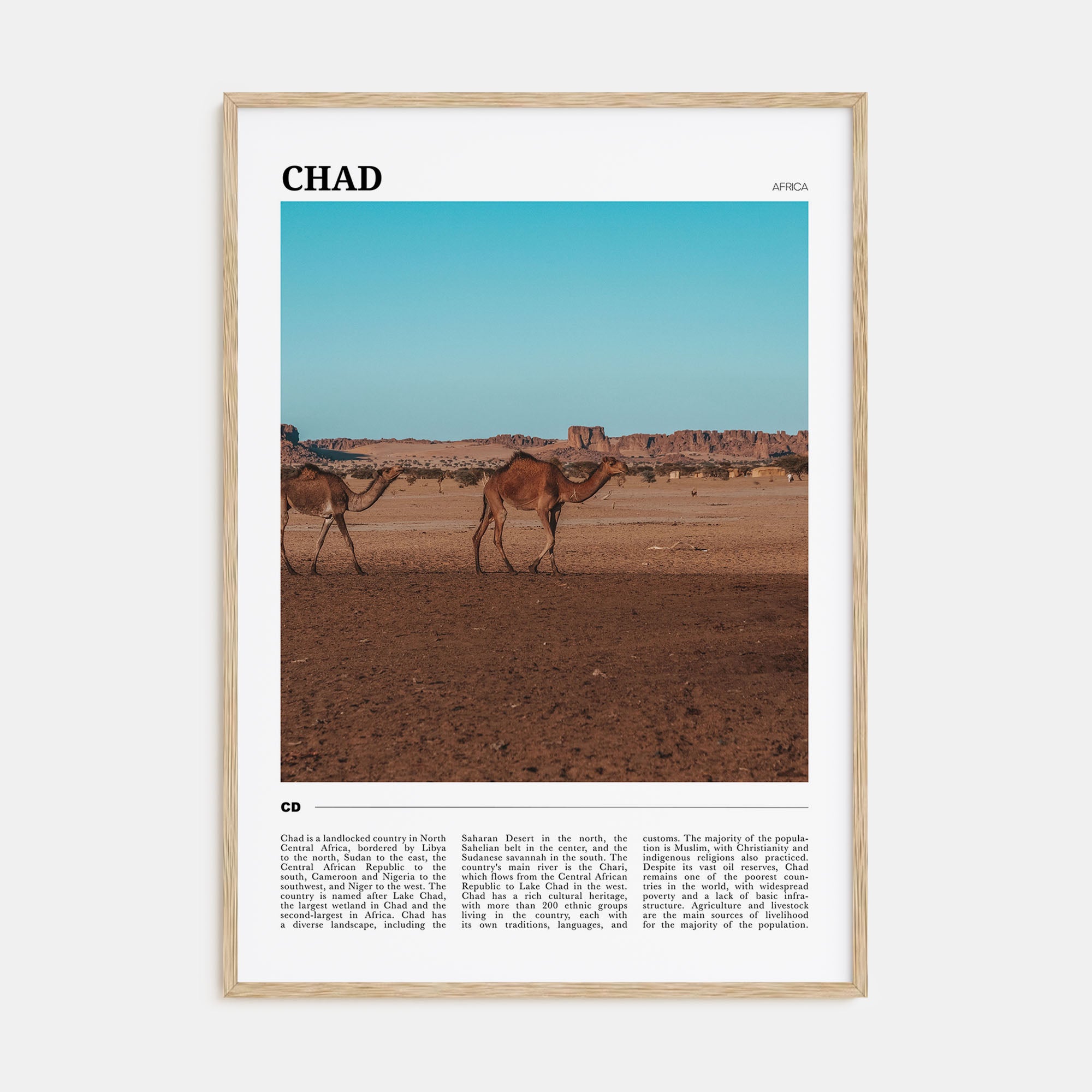 Chad Travel Color Poster