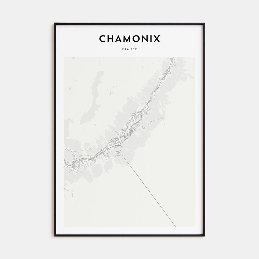 Chamonix Map Portrait Poster