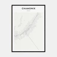 Chamonix Map Portrait Poster