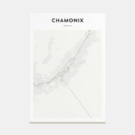 Chamonix Map Portrait Poster