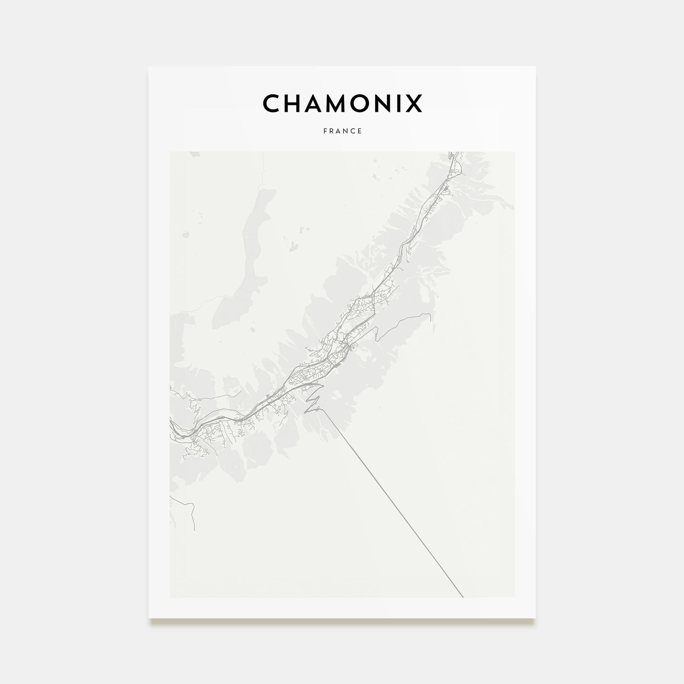 Chamonix Map Portrait Poster