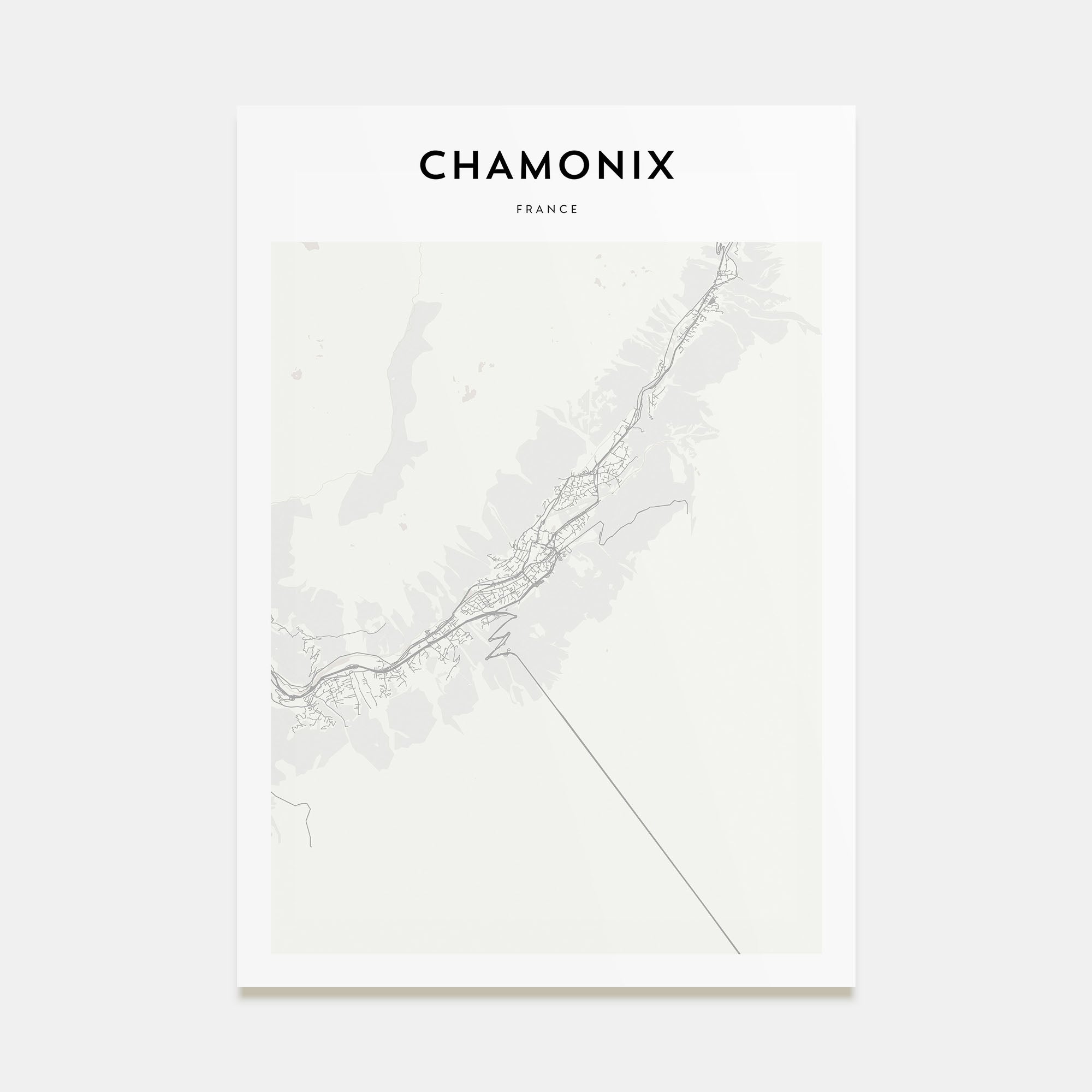 Chamonix Map Portrait Poster