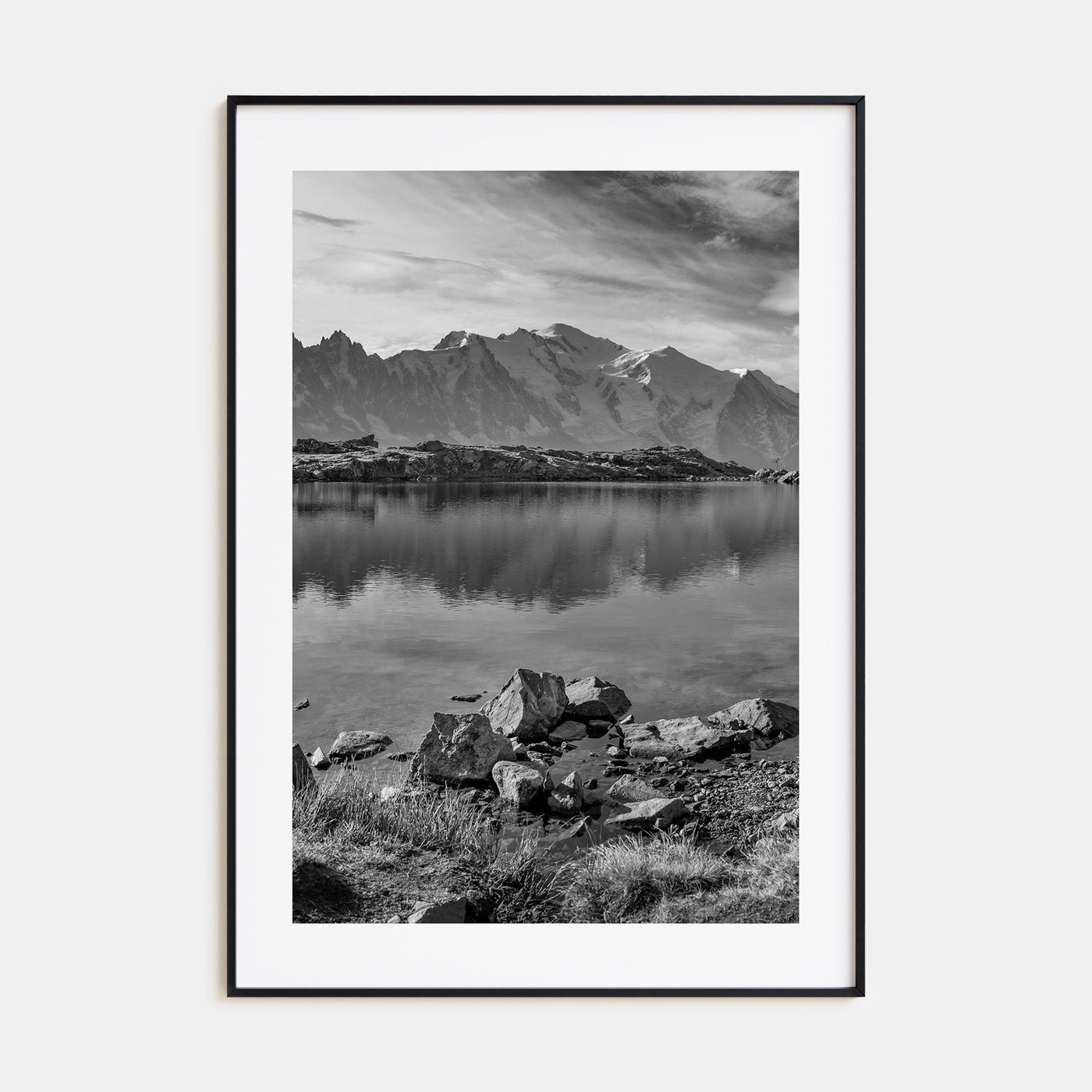 Chamonix Photo B&W Poster