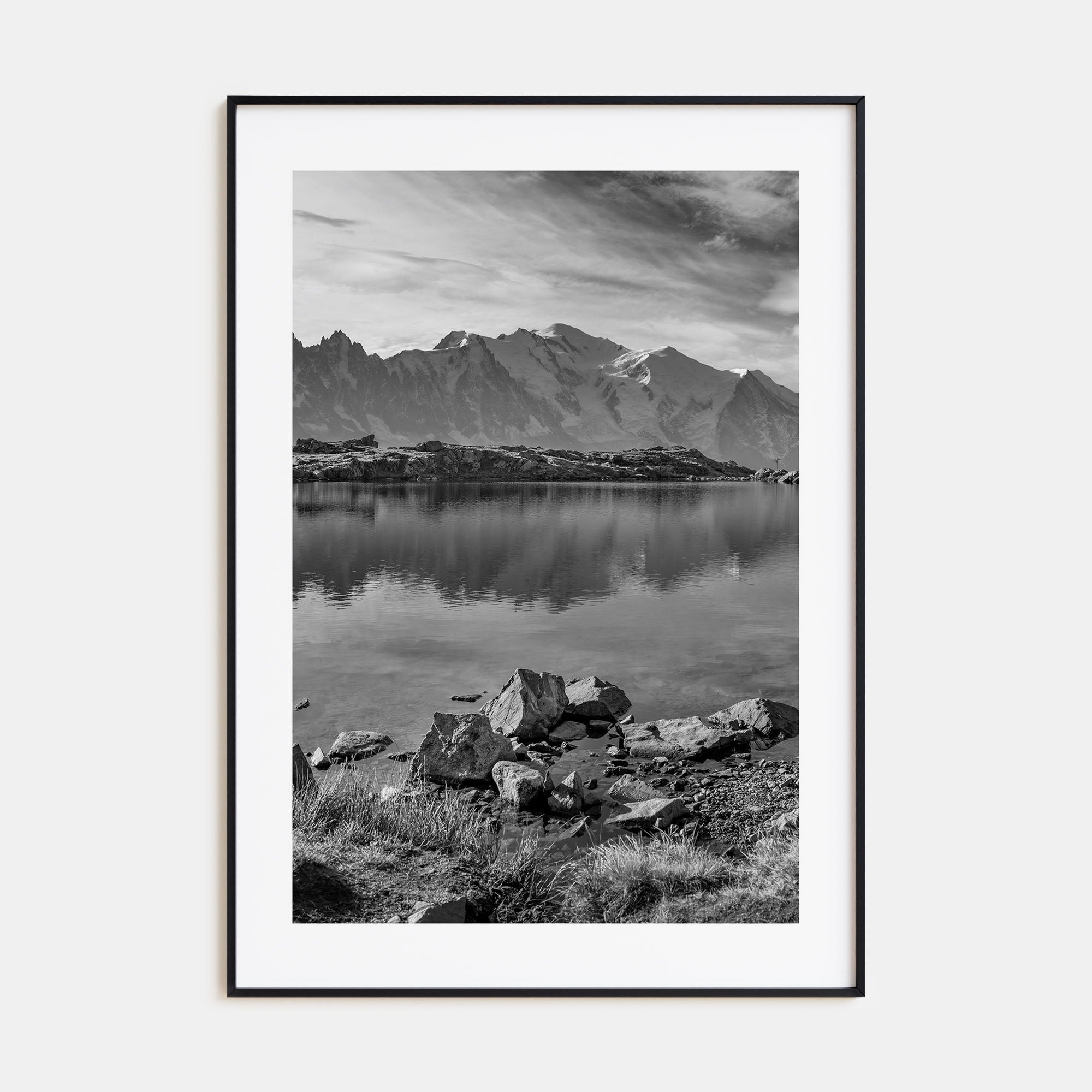 Chamonix Photo B&W Poster
