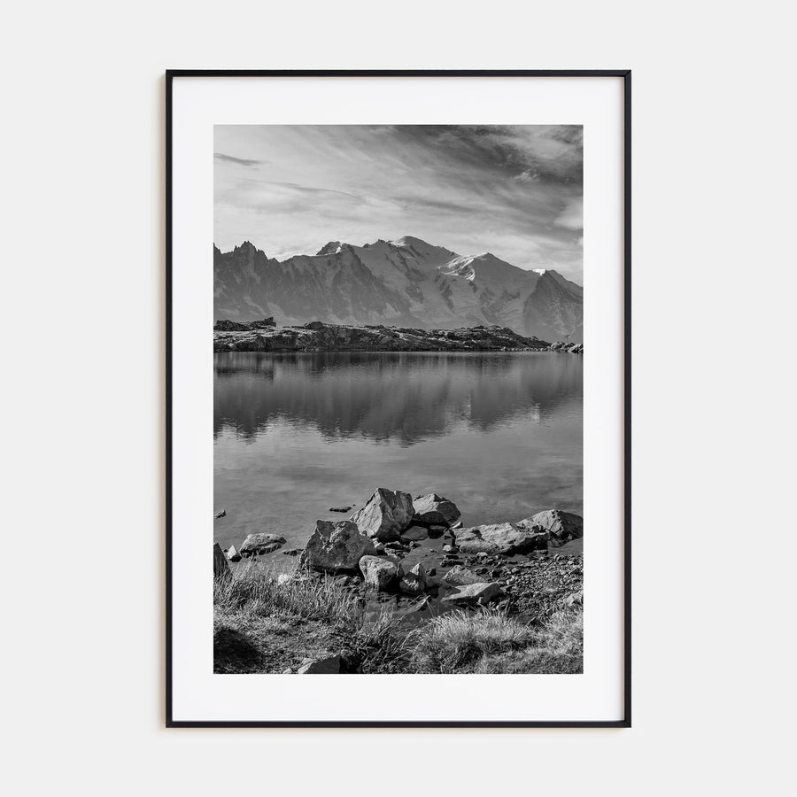 Chamonix Photo B&W Poster