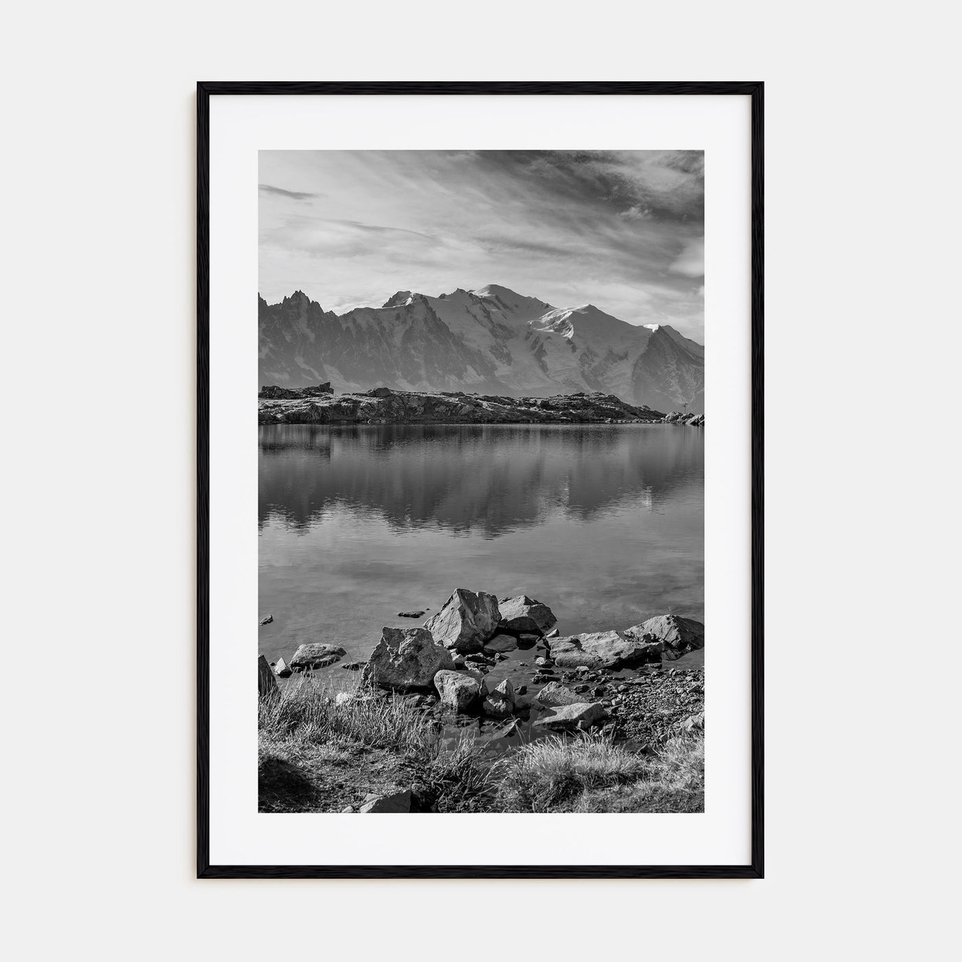 Chamonix Photo B&W Poster