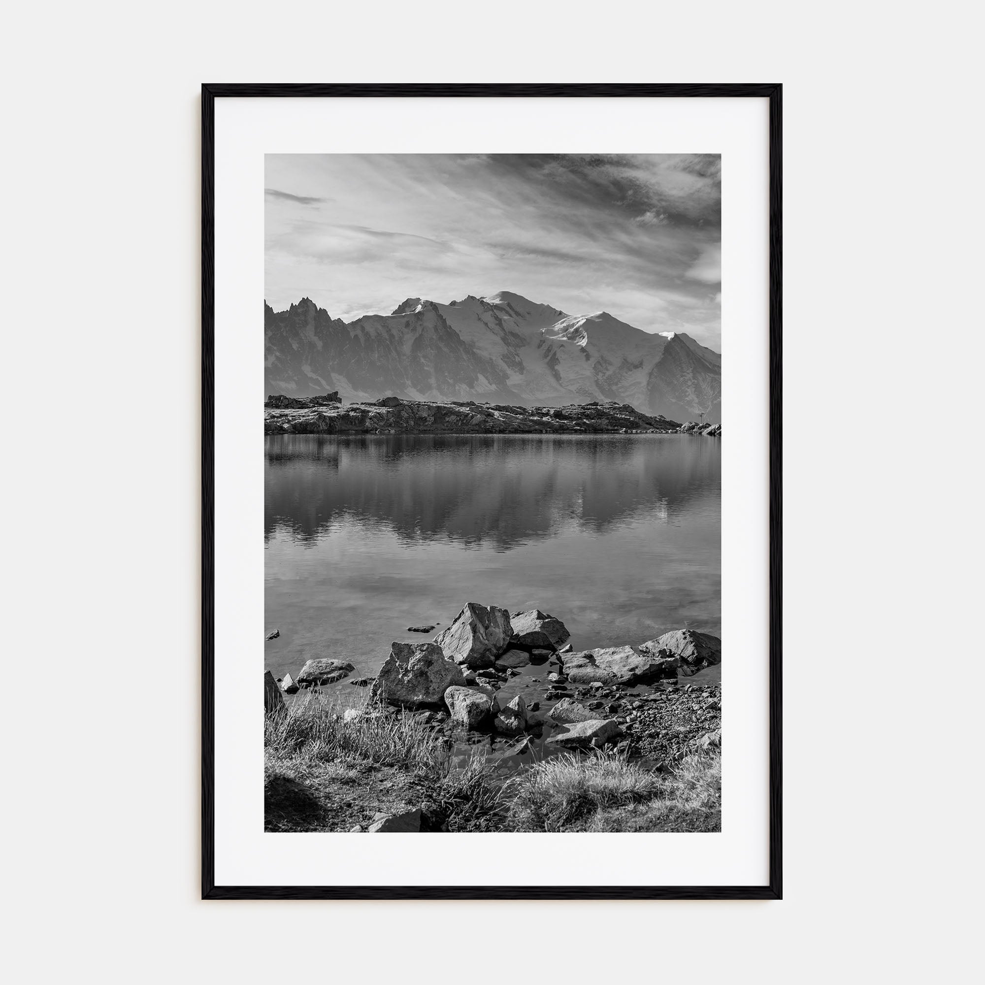 Chamonix Photo B&W Poster
