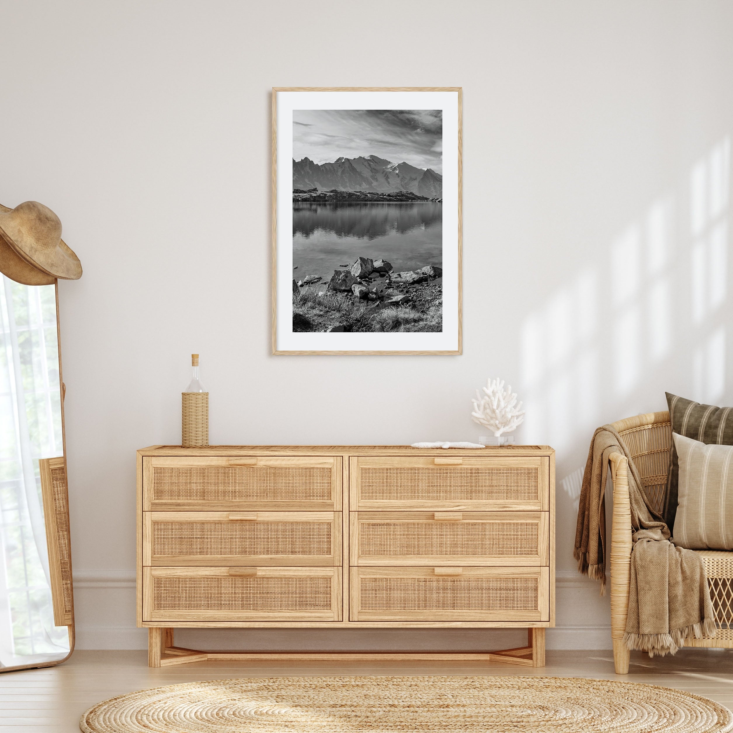 Chamonix Photo B&W Poster