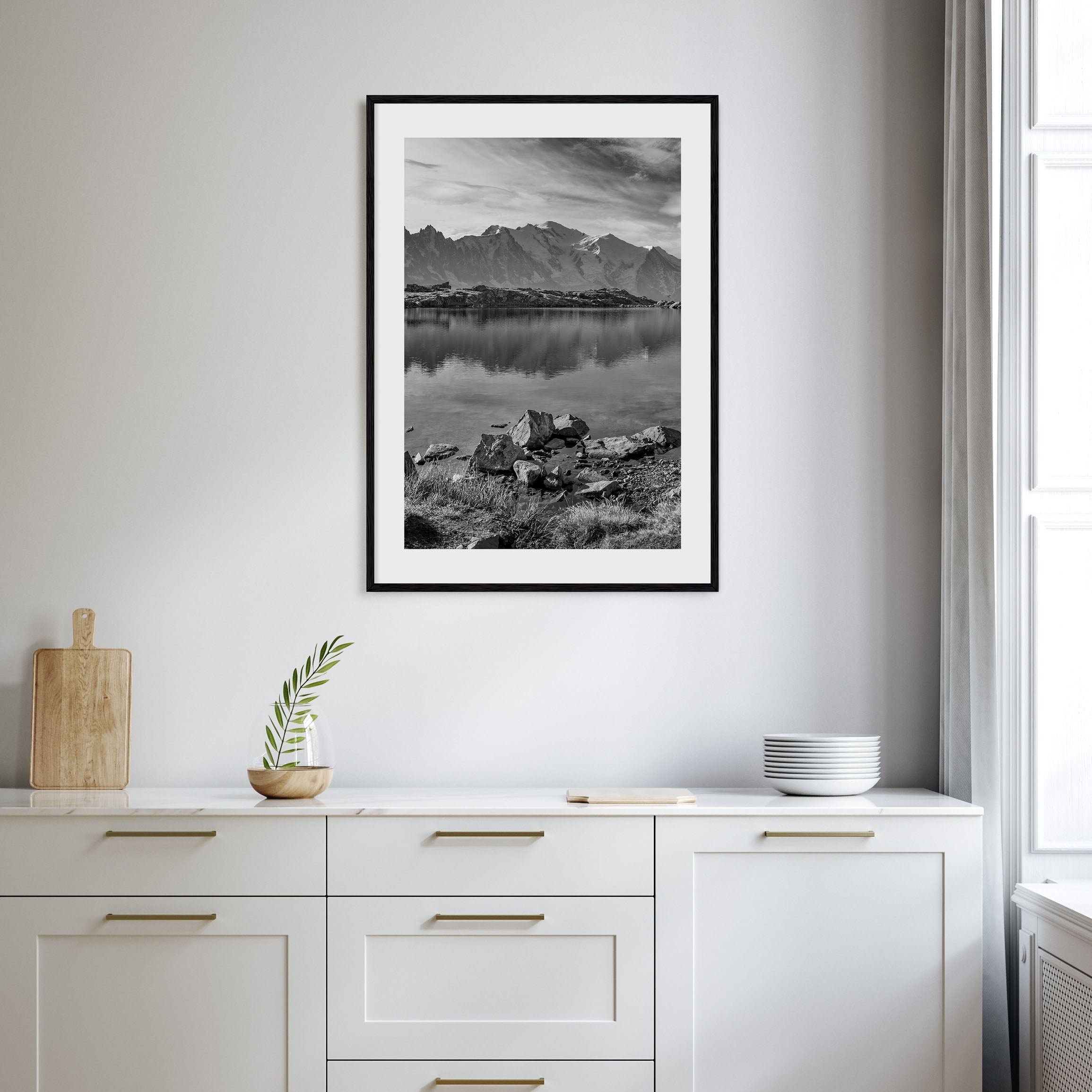 Chamonix Photo B&W Poster