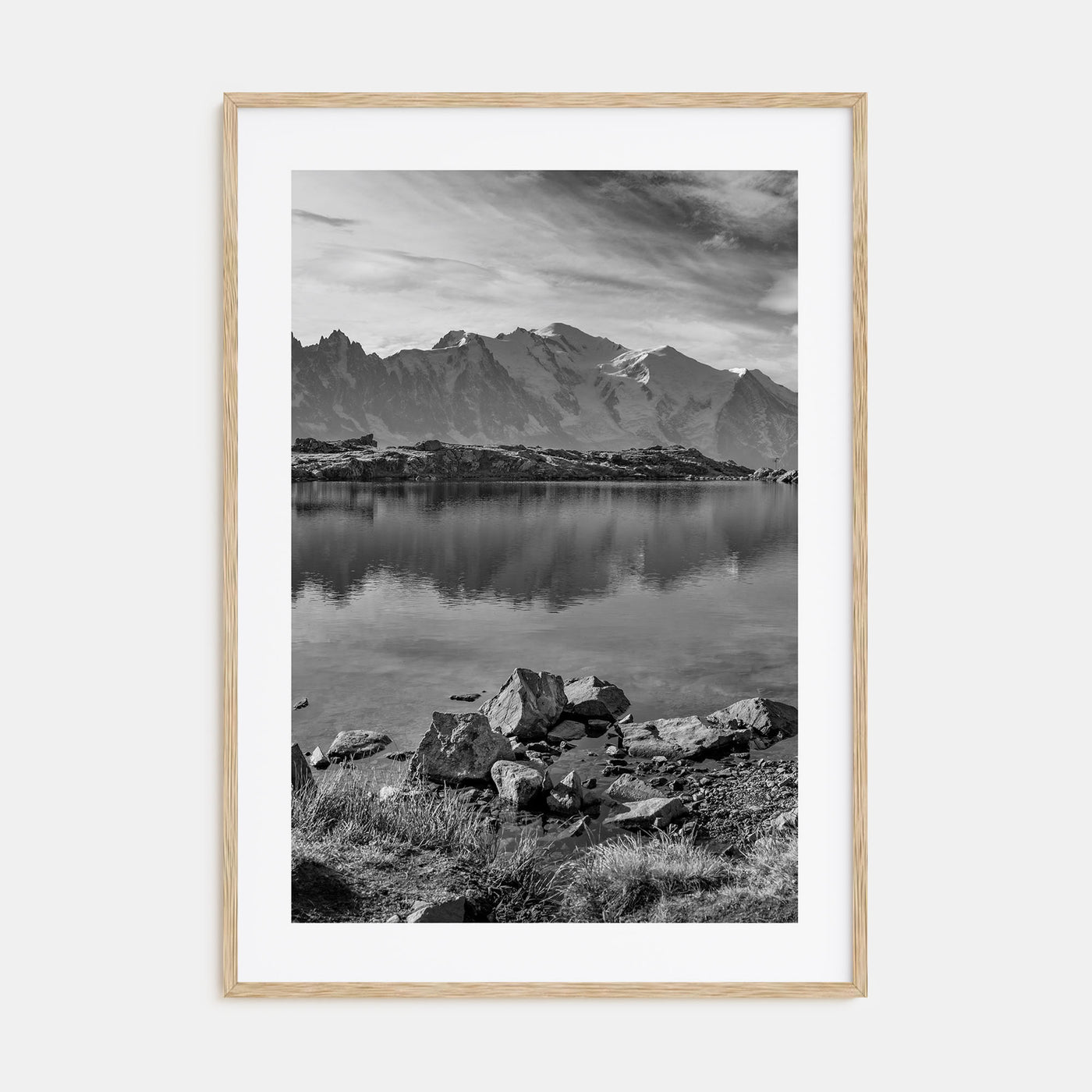 Chamonix Photo B&W Poster
