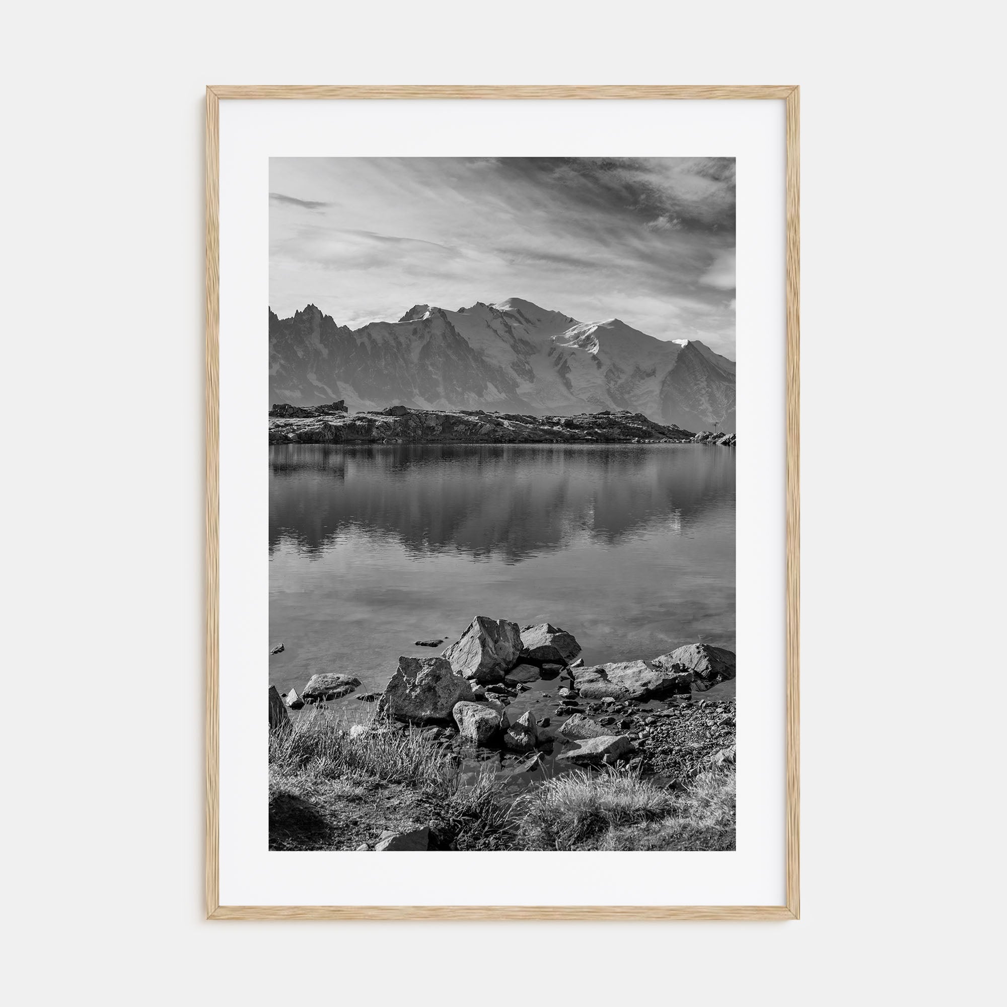 Chamonix Photo B&W Poster