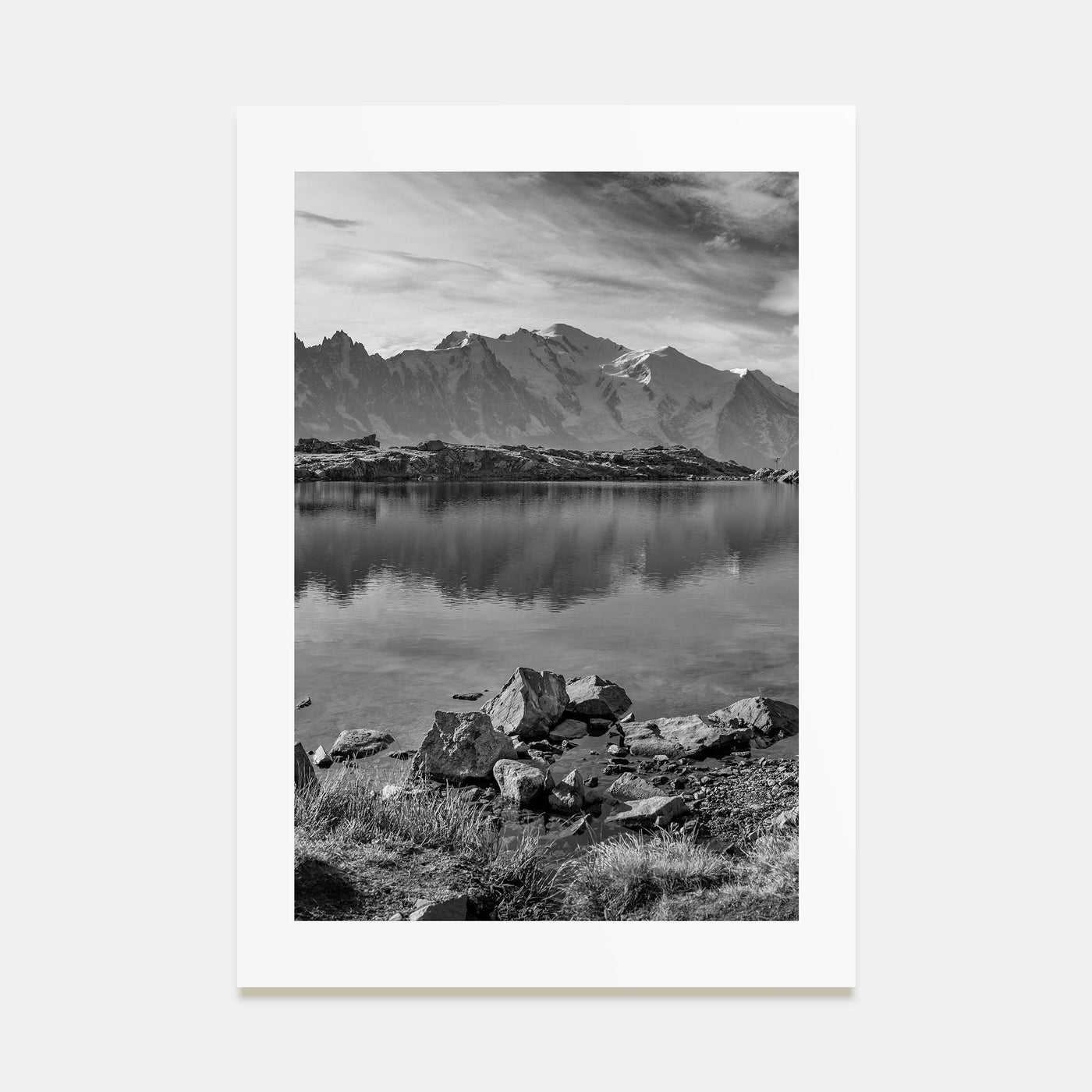 Chamonix Photo B&W Poster