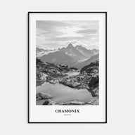 Chamonix Portrait B&W Poster
