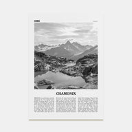 Chamonix Travel B&W Poster