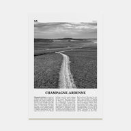 Champagne-Ardenne Travel B&W Poster