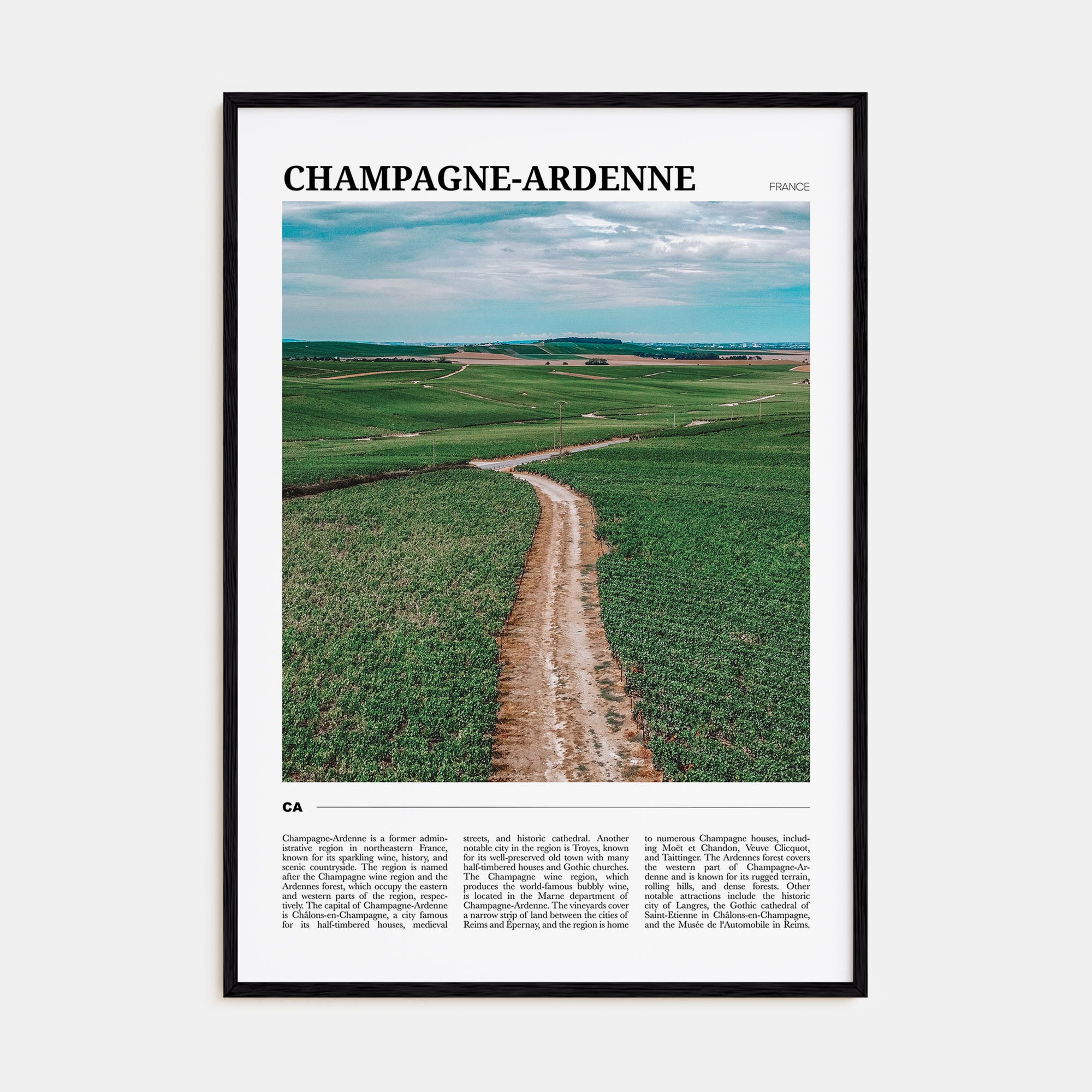 Champagne-Ardenne Travel Color Poster